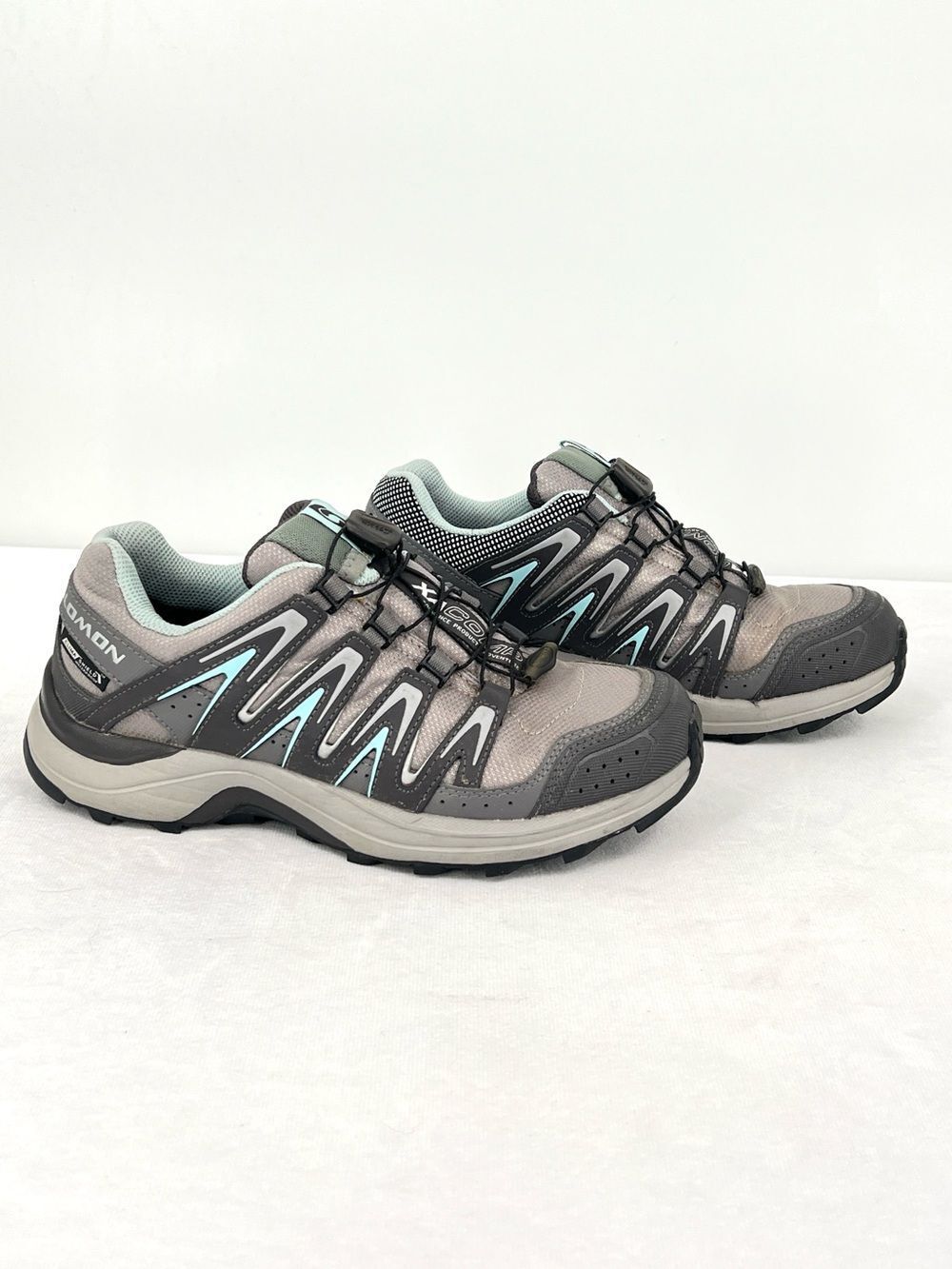 Salomon XA Comp 7 CS WP Grey Mint Waterproof Trail Hiking Shoes Women's 6